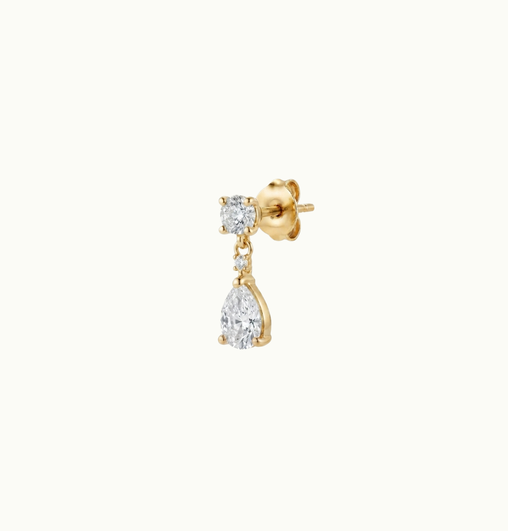 Boucle d'oreille plaqué Or (18k) IRIS