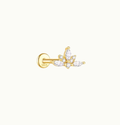Piercing CHIA en argent 925 plaqué or 18k