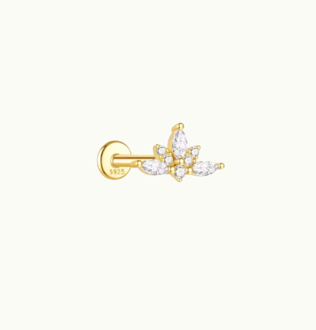 Piercing CHIA en argent 925 plaqué or 18k
