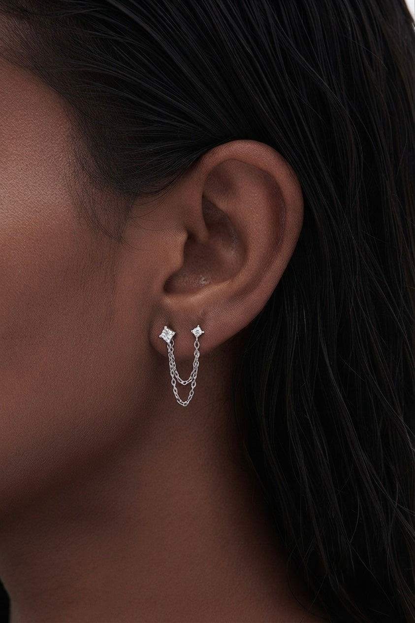 Boucle d'oreille en Argent STAR