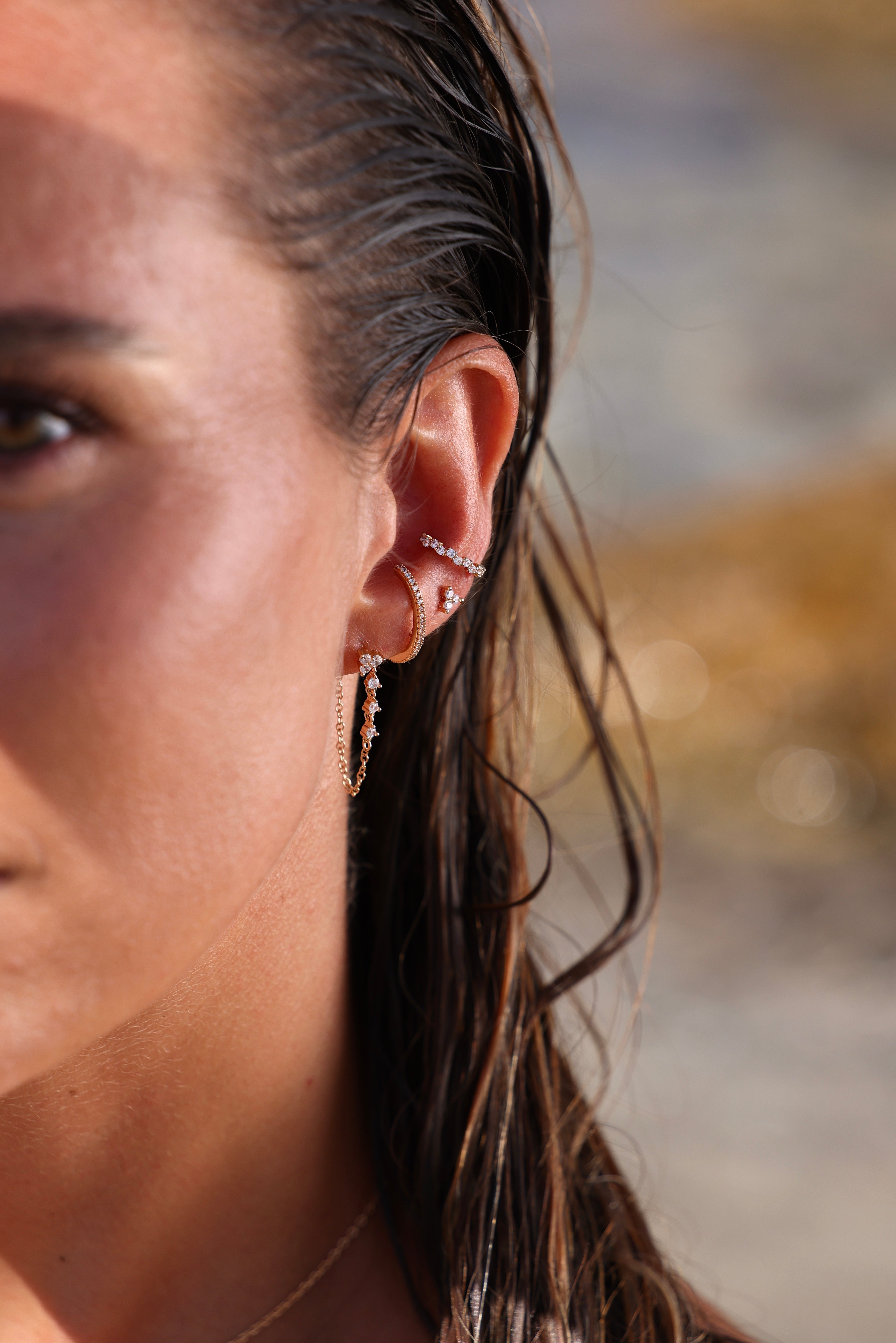 Earcuff CORALIO plaqué or (18 carats)