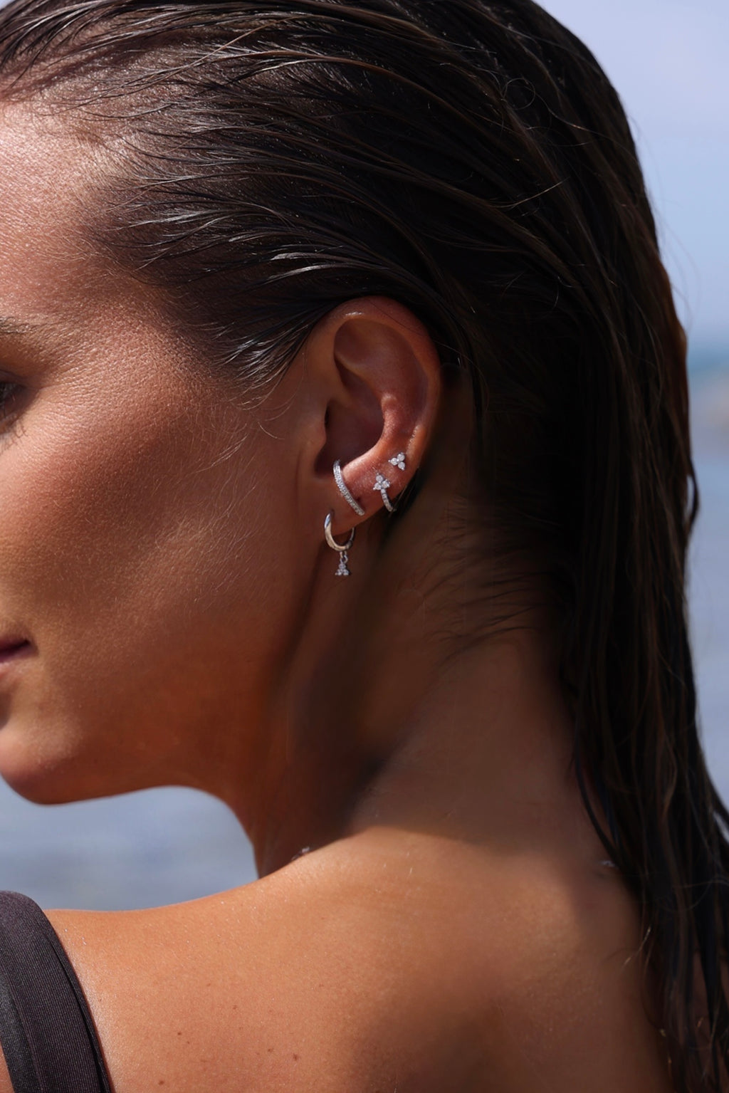 Boucle d'oreille AREA argent 925
