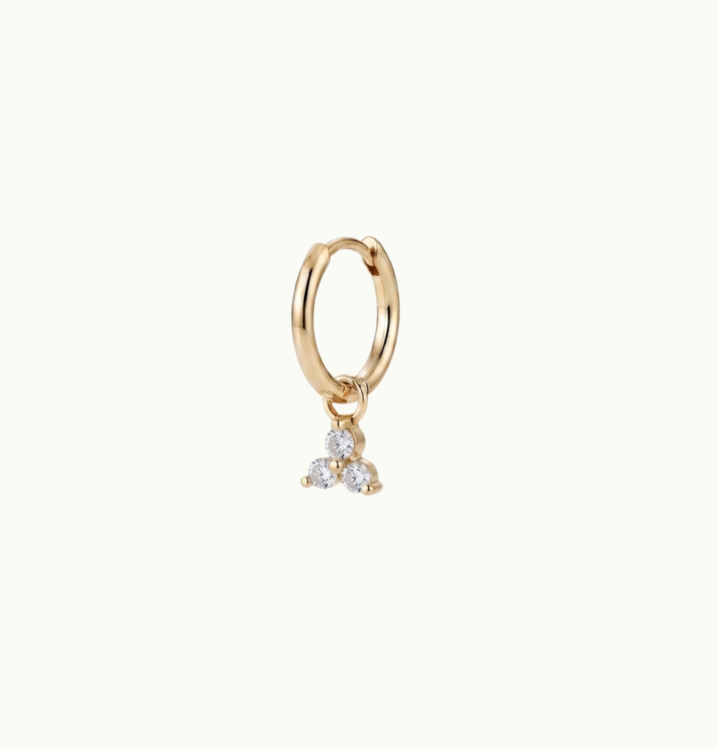 Boucle d'oreille plaqué or (18k) AREO